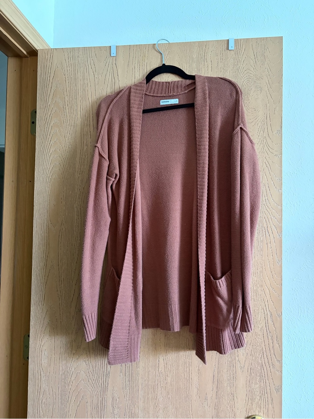 Sonoma Open-Front Cardigan in burnt orange